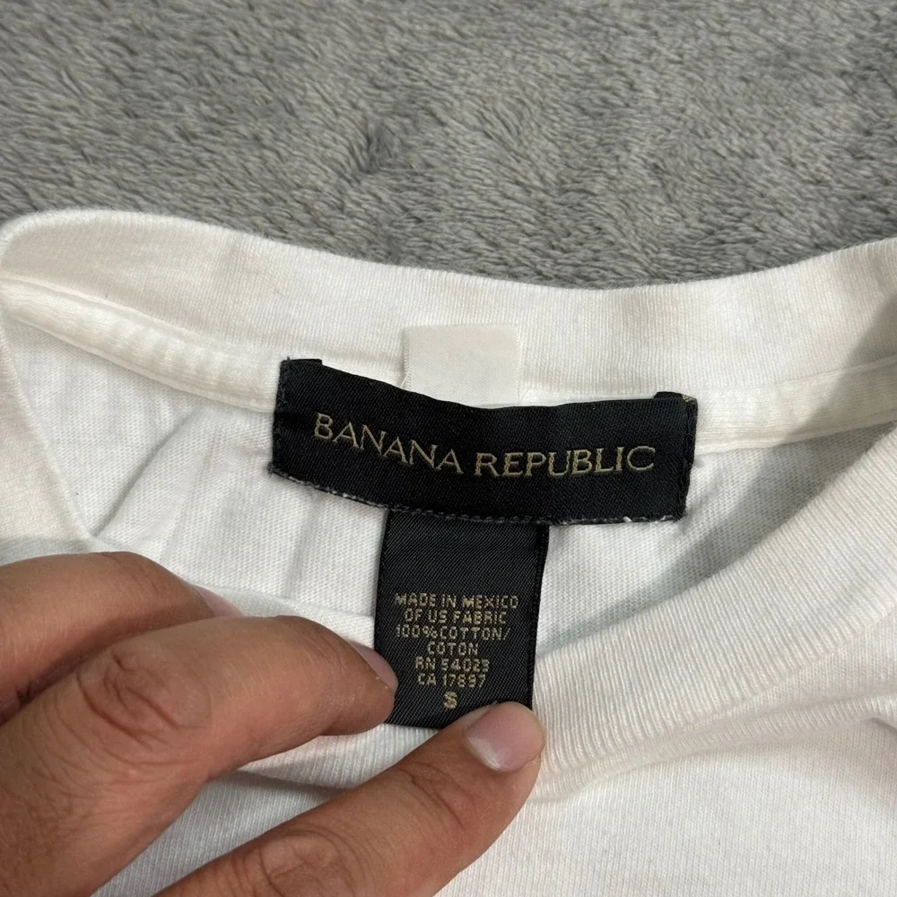 VTG 90s Banana Republic San Francisco Graphic T-Shirt White Mens Small